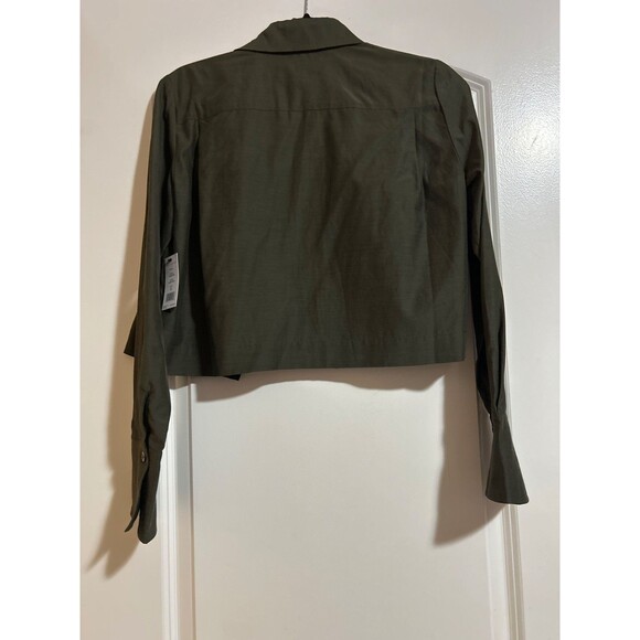 Equipment Femme Women’s Dahlia Crop Cotton Blend Button Up Shirt size S NWT - Picture 4 of 10